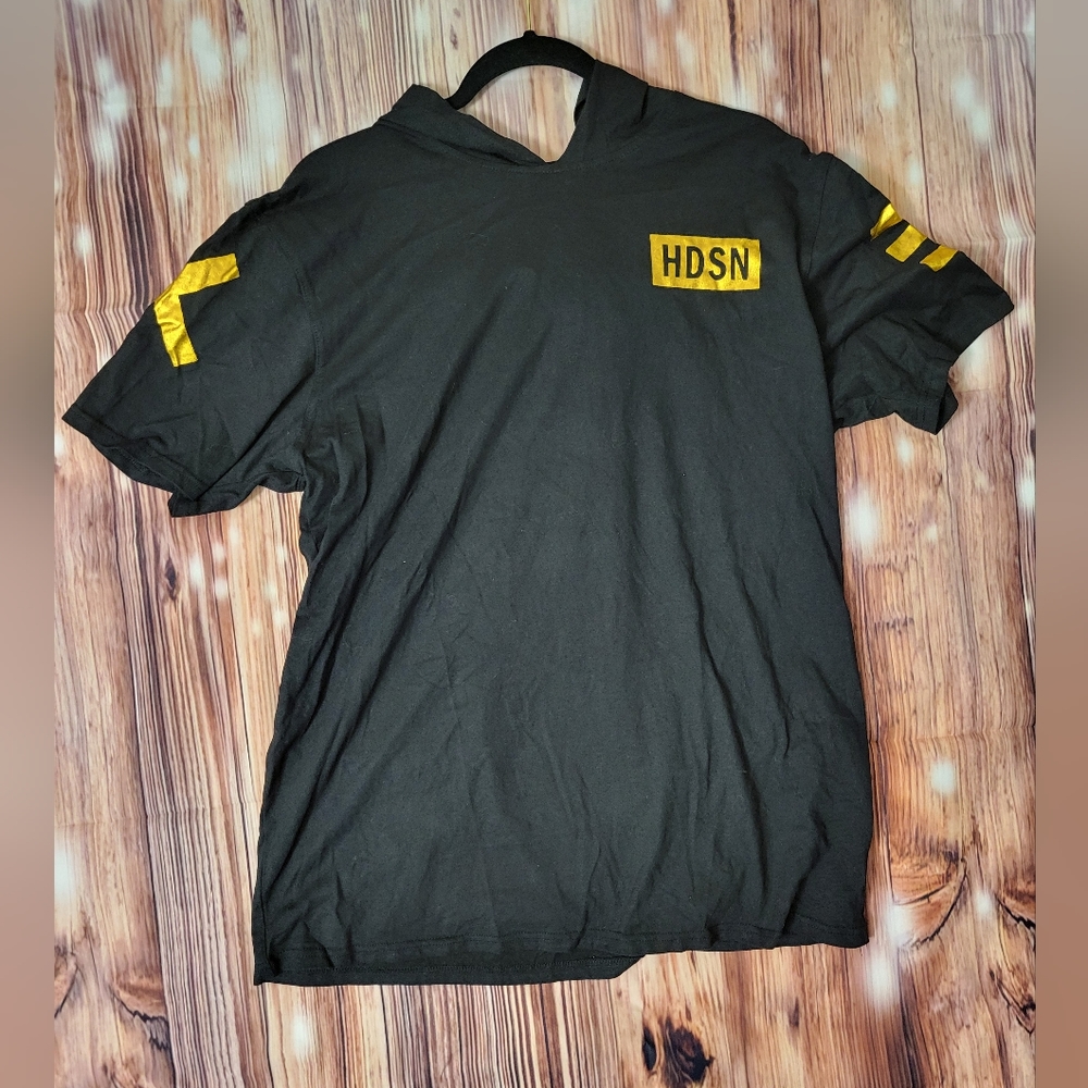 MENS NWTS Hudson 2X Short Sleve Hoodie with Gold Details